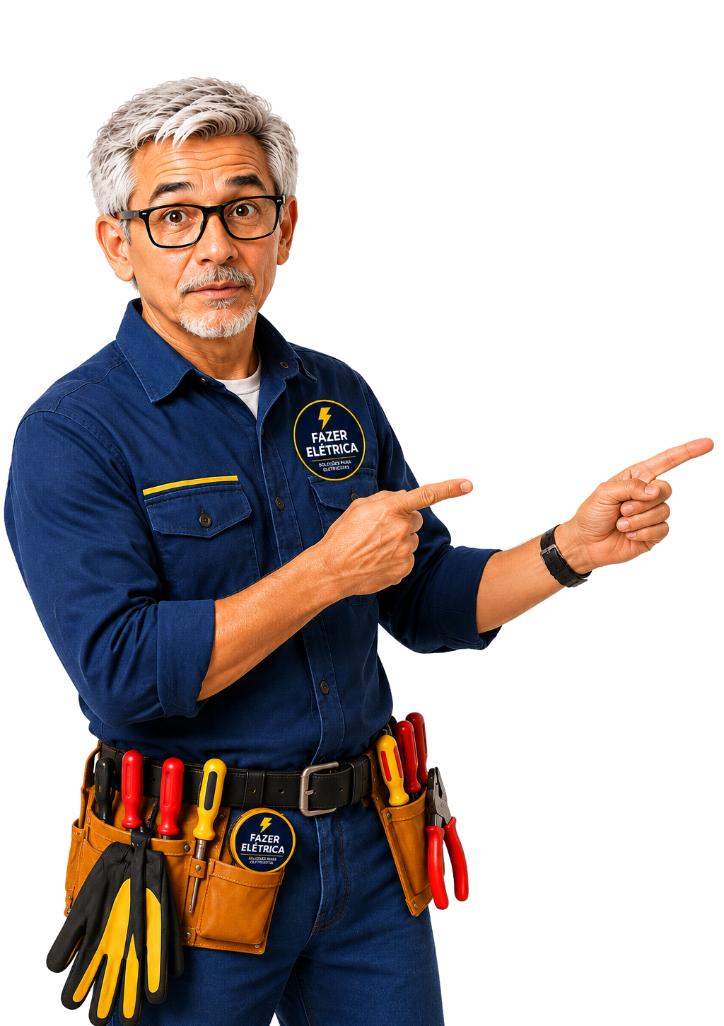 Mestre da Fazer Elétrica apontando